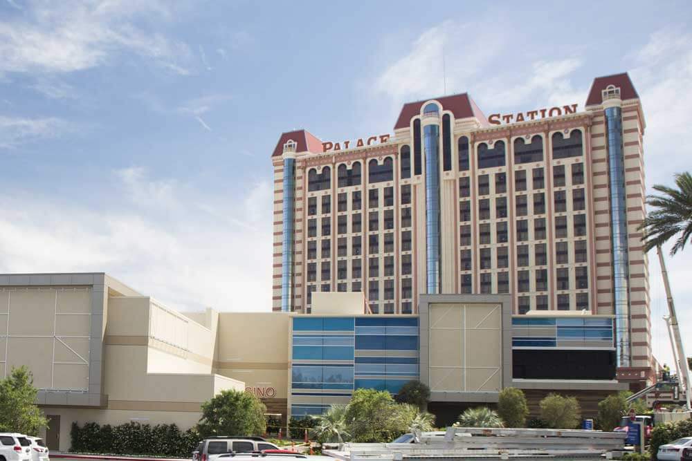 Exterior photo of Palace Station casino and bingo hall in Las Vegas, NV