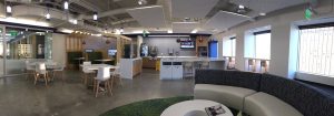 Employee break room and kitchen space at Georgia Pacific's corporate offices in Atlanta, GA