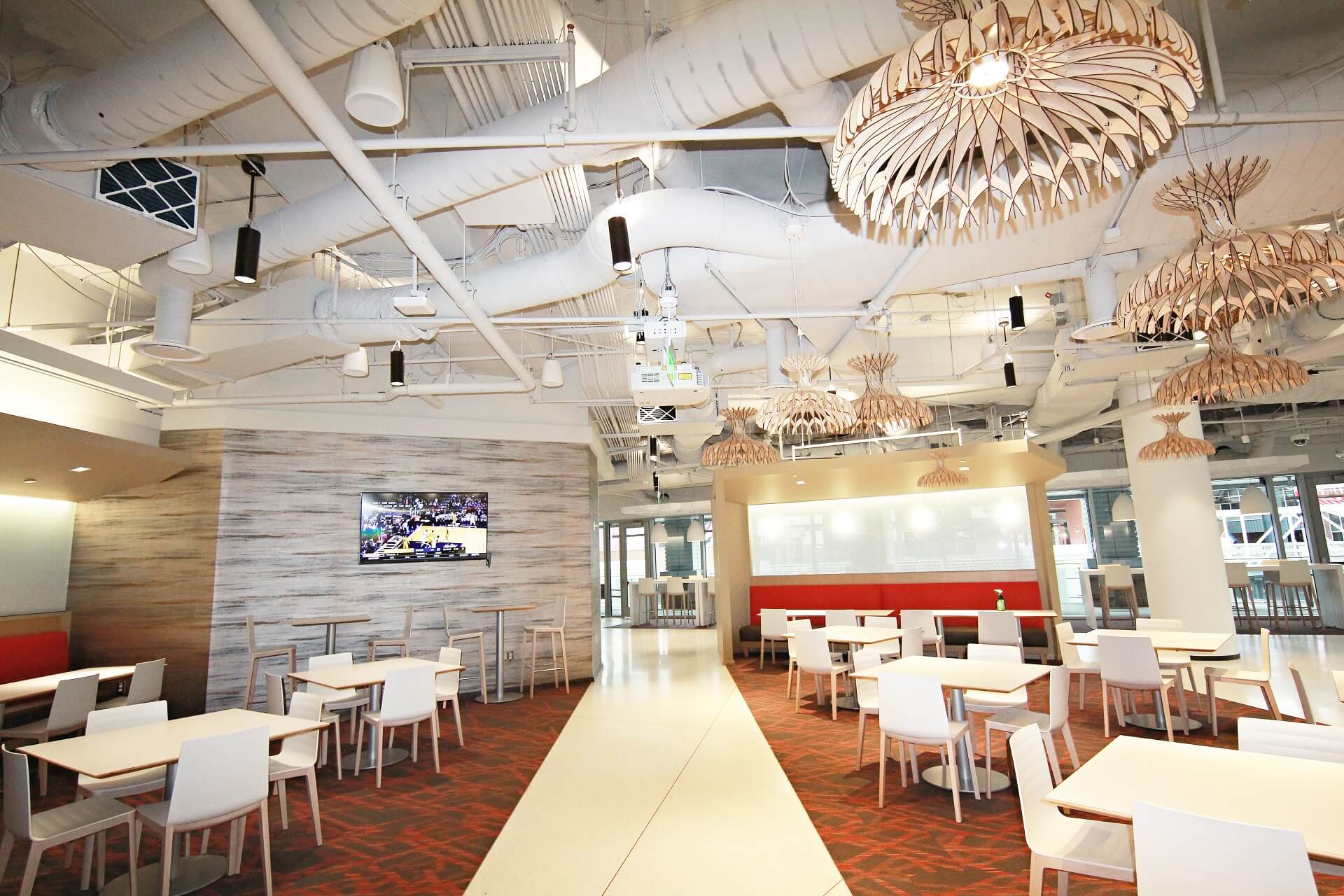Complex ceiling and lighting work at Comcast Cable Communication offices in Atlanta, GA