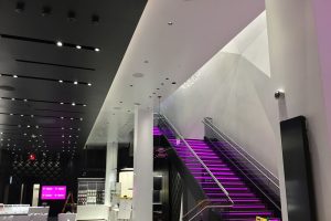 The new T-Mobile store at Showcase Mall in Las Vegas has a lighted staircase