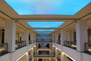 Inside the six-story shopping center at 900 N Michigan