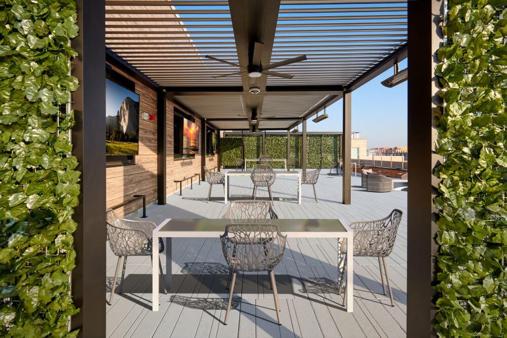AARP penthouse rooftop deck renovation